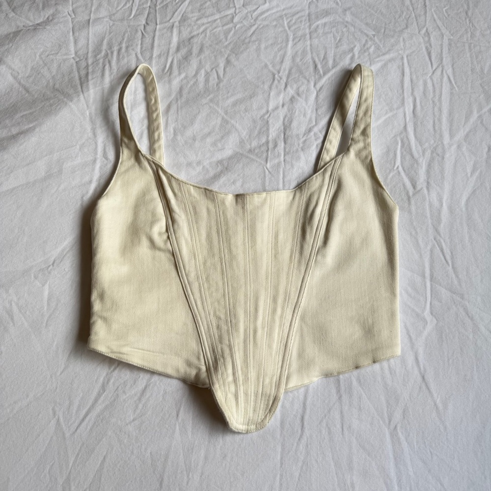 Zara Off-White Corset Top